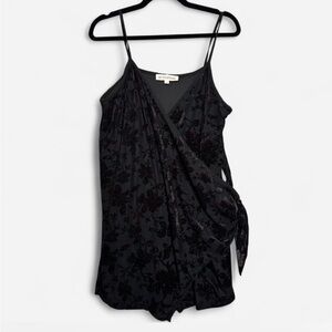 By Together Velvet Burnout Floral Mesh Wrap Tank Y2K Whimsigoth Boho Sz M
